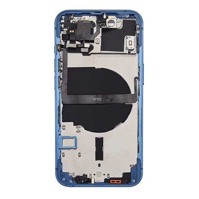 Replacement iPhone 13 Battery Back Housing With Small Parts - Blue - Best Cell Phone Parts Distributor in Canada, Parts Source Replacement iPhone 13 Battery Back Housing With Small Parts - Blue - Best Cell Phone Parts Distributor in Canada, Parts Source